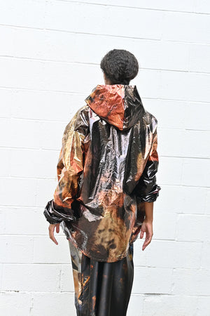 Print Short Rain Coat