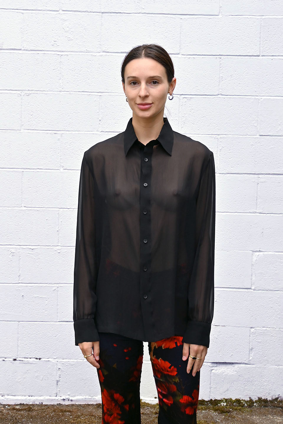 Silk Black Shirt