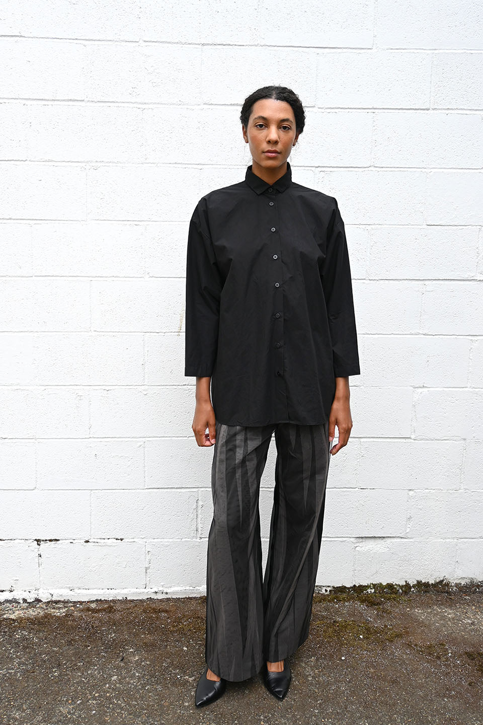 Layered Wide Leg Trousers