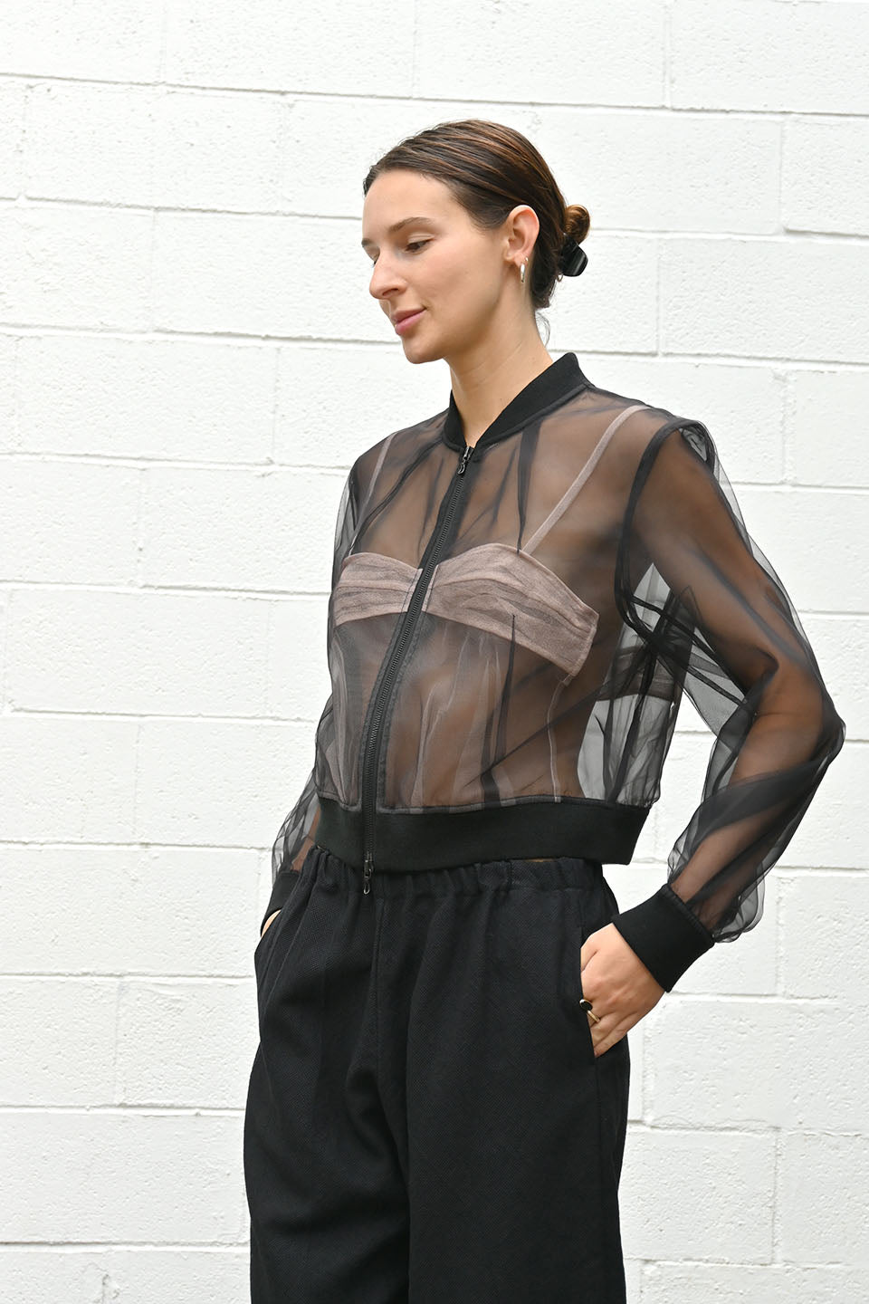 Sheer Layered Bralette Jacket