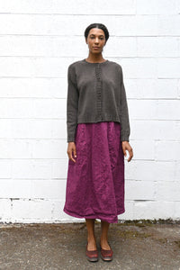 Jleana Mulberry Striped Skirt