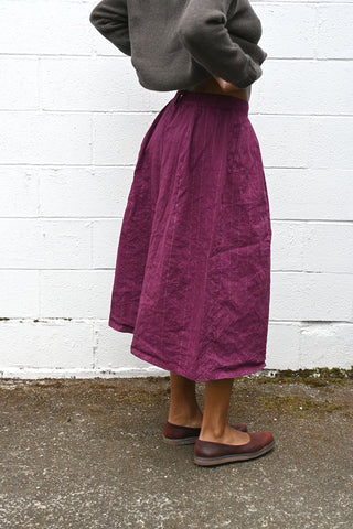 Jleana Mulberry Striped Skirt