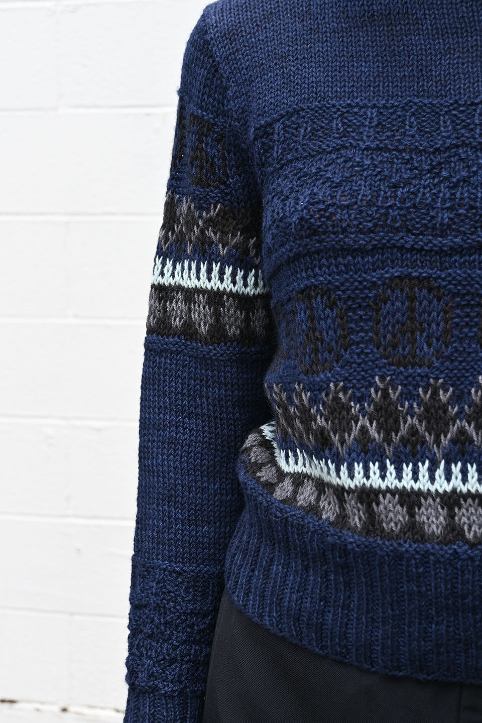 Contrast Pattern Pullover