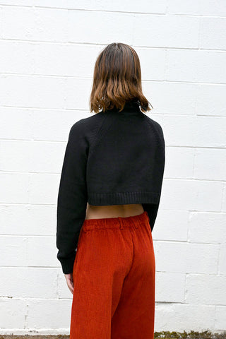 Short Cashmere Pullover Black