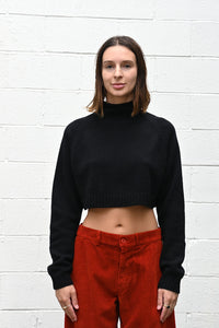 Short Cashmere Pullover Black