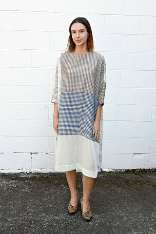 L Mocha Check Dress