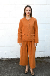 Burnt Orange Velvet Pants