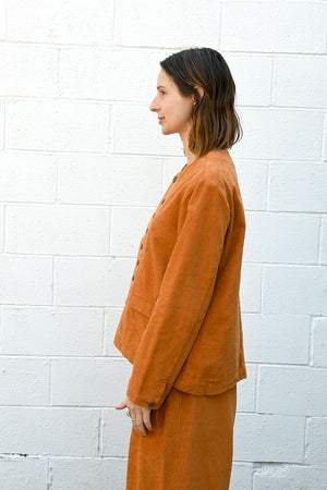 Burnt Orange Velvet Jacket