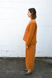 Burnt Orange Velvet Pants