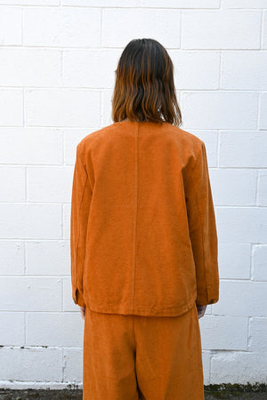 Burnt Orange Velvet Jacket