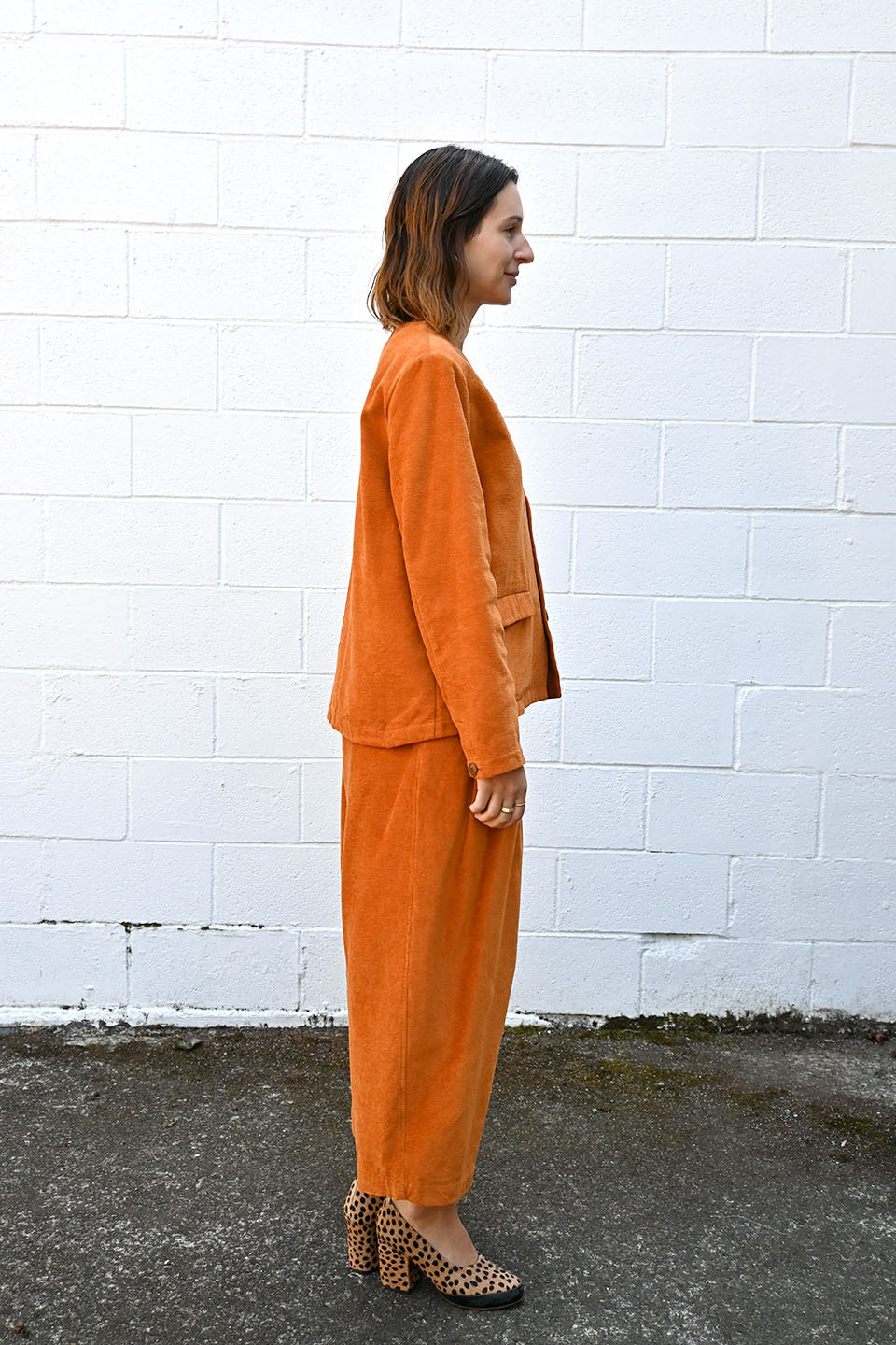 Burnt Orange Velvet Pants