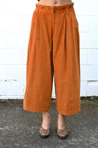 Burnt Orange Velvet Pants