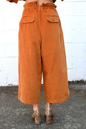 Burnt Orange Velvet Pants