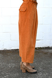 Burnt Orange Velvet Pants