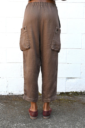 Brown Linen Pants