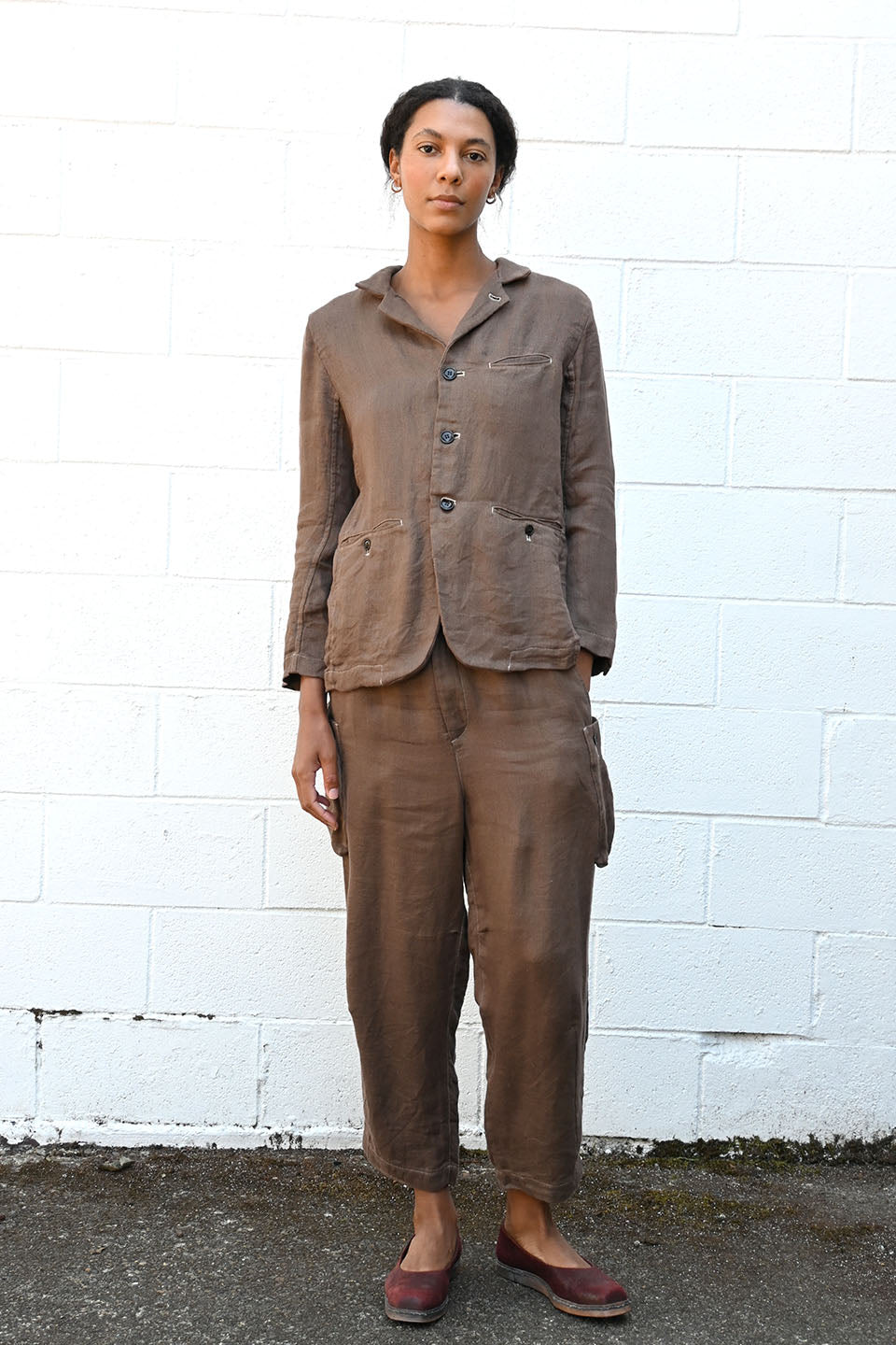 Brown Linen Pants