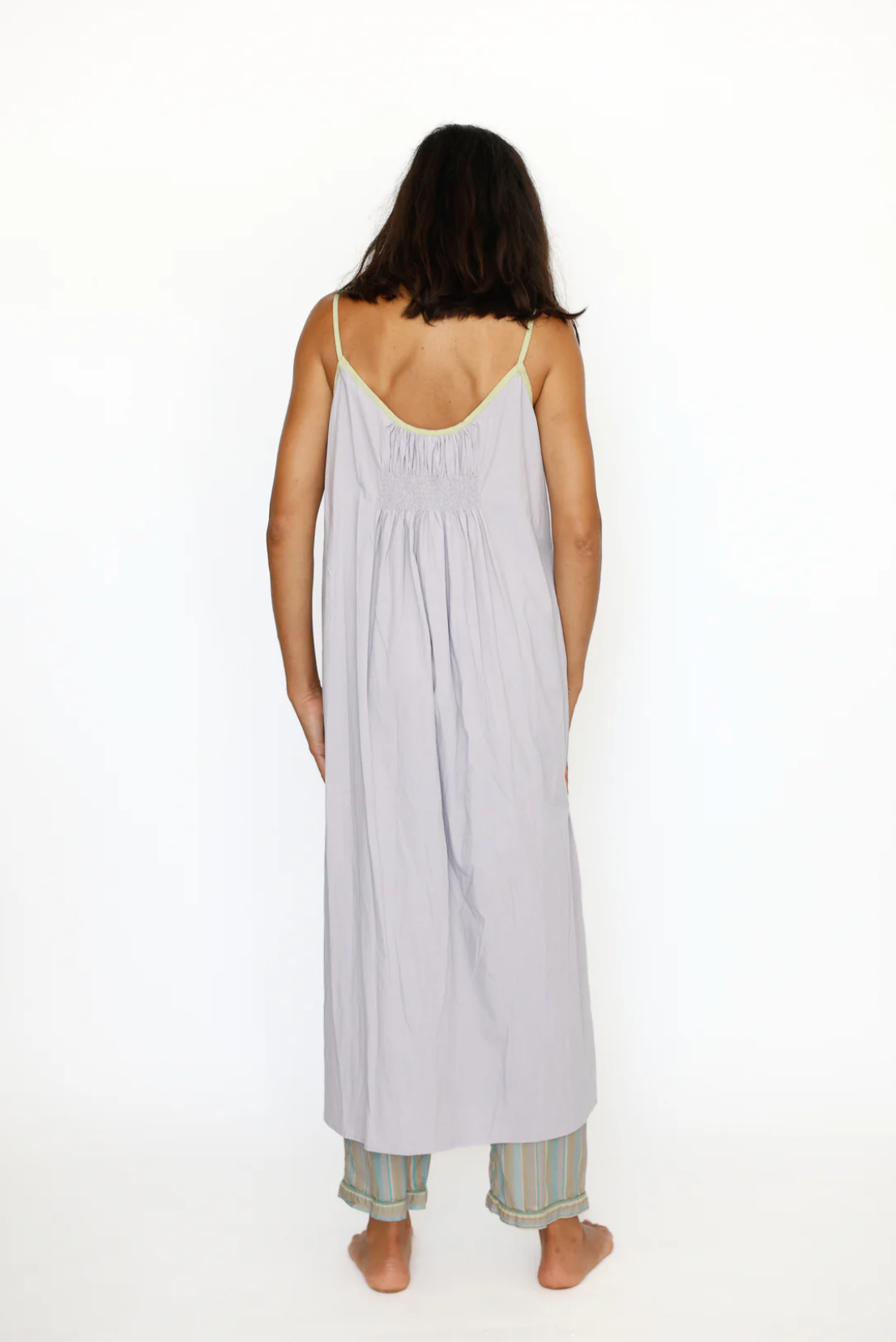 Sleeveless Gown with Shirring