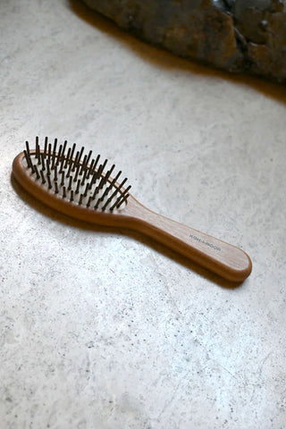 Wood Pneumatic Oval Travel Brush